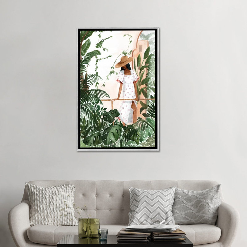 «Peaceful Morocco» par Sabina Fenn - reproduction d'art, H 48 po x l 32 po x P 1,5 po, Toile avec cadre argenté, Aucun mat