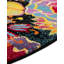Tapis jaune à motif floral Lorene-86603357