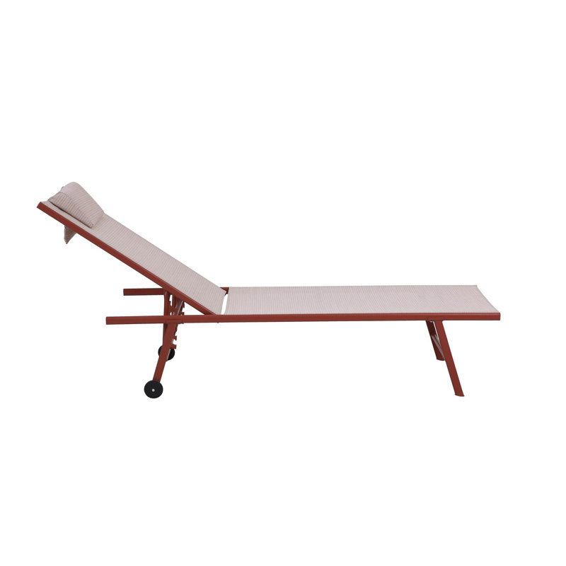 Travis Sun Lounger, Terracotta