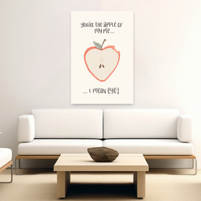 Pomme de mon œil, art mural romantique contemporain, H 60 po x l 40 po