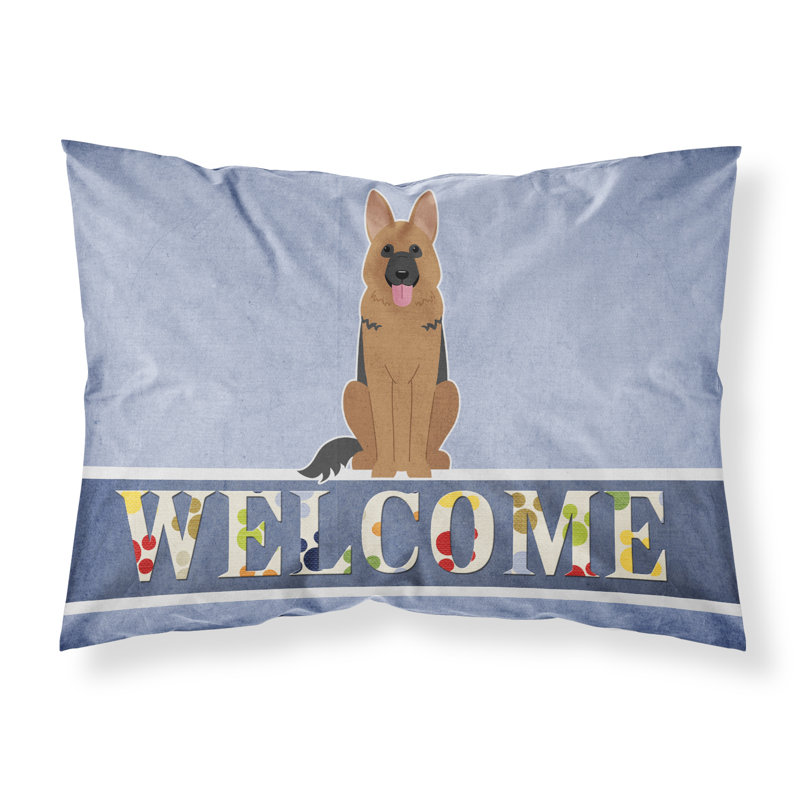 Taie d’oreiller welcome, Berger allemand brun