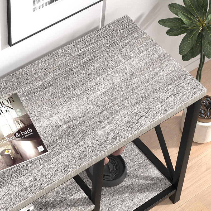 Meuble télé 47 po Hulsté, gris clair, Gris clair, H 24,2 po x L 47 po x l 15 po