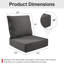 Ensemble de coussin de siège et de dossier en polyester résistant aux intempéries Deb-1000601105-988359181-981643834
