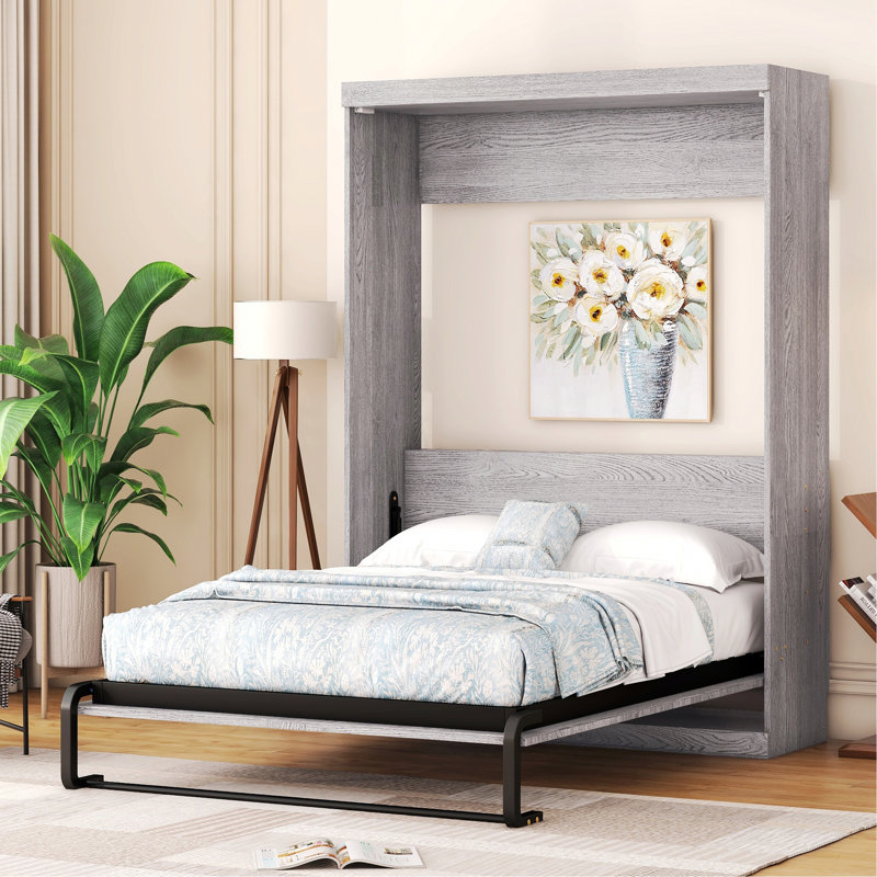 Lit élégant pour appartement, chambre d'amis, lit plateforme, lit escamotable