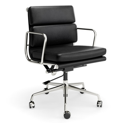 Genuine Leather Office Chair, Conference Chair With Ergonomic Lumbar Back Support by Corrigan Studio