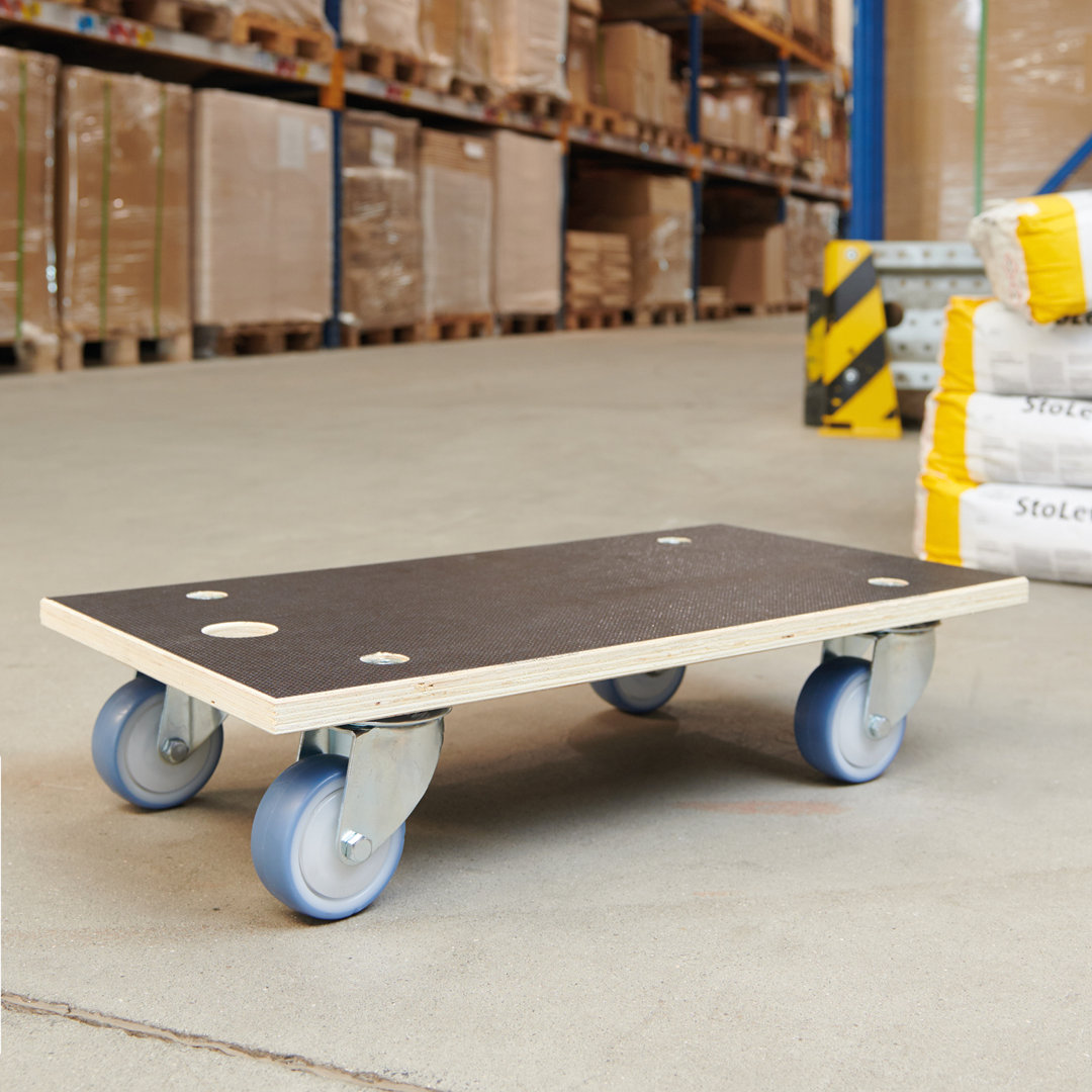13cm H x 57.5cm W x 30cm D 400kg Furniture Trolley