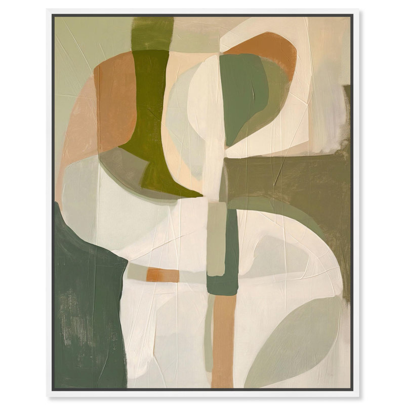 Toile «Hazy Shape» par Art Remedy, H 21 po x l 17 po, Cadre flottant blanc