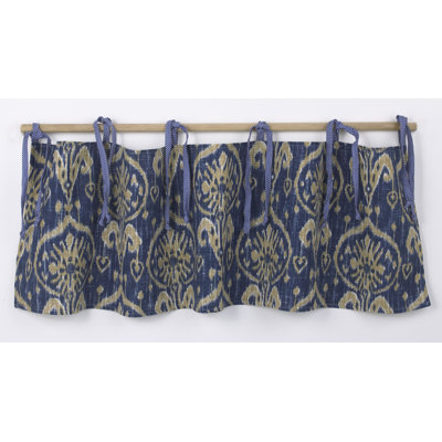 Westley Cotton Ikat Ruffled Window Valance