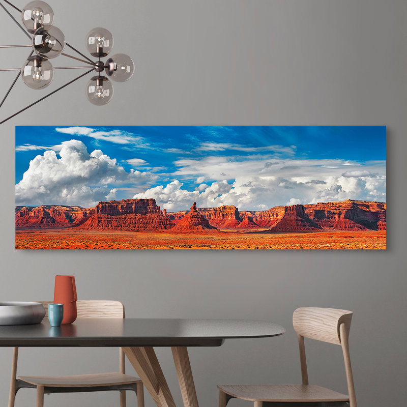Valley of the Gods, Utah, USA 1 Piece Wall Art on Canvas, 35cm H x 100cm W x 4cm D