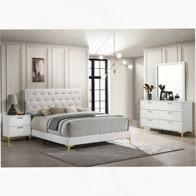 White 4-Piece Queen Bedroom Set