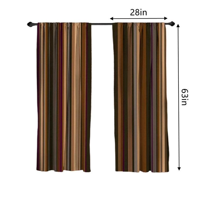 Anglet Semi Sheer Curtain Panel Pair, 28" W x 63" L