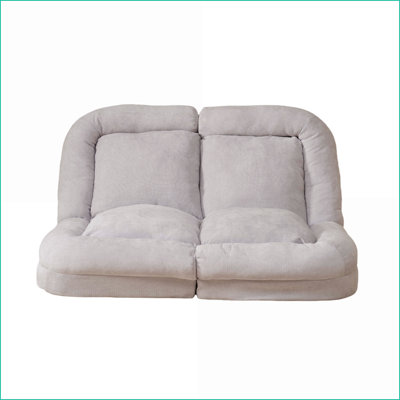 Canapé-lit convertible simple - dépliable réglable à 18 positions | Blanc | Profondeur du siège 63,78