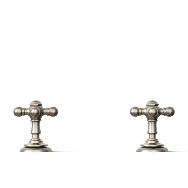 Artifacts® Bathroom Sink Cross Handles, Vibrant Brushed Nickel