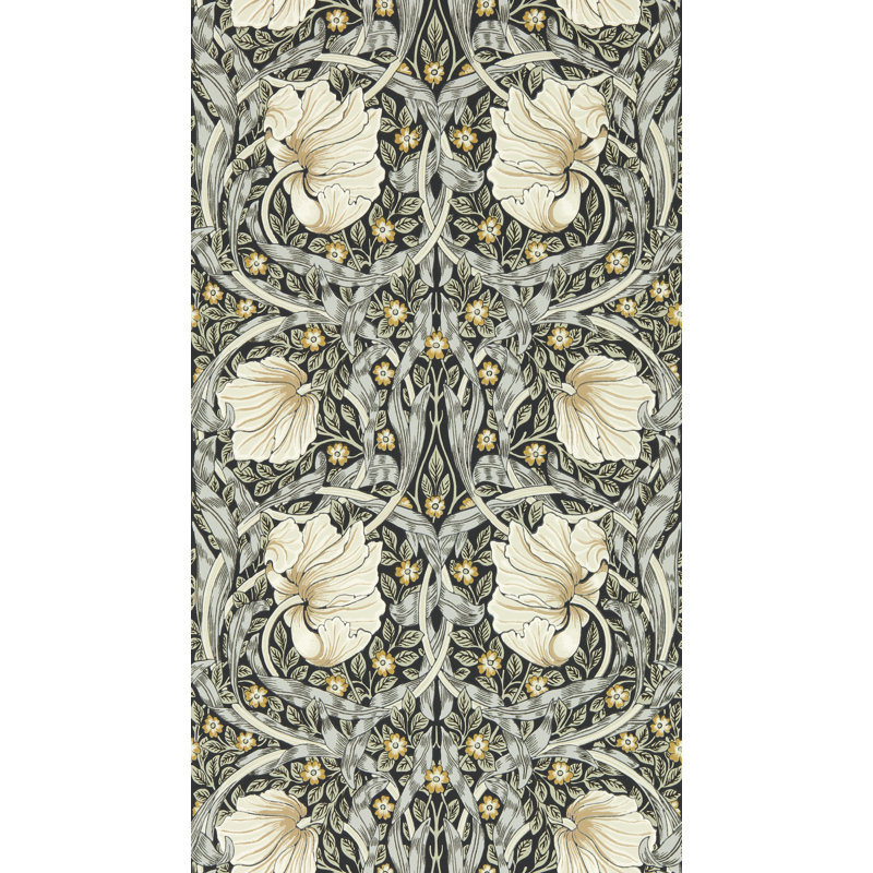 3' L x 2' W Wallpaper Roll, Ink/Sage