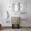 24 po Meuble-lavabo l 20 po x P 20 po, comptoir en marbre, robinet en nickel brossé, meuble-lavabo à 18 teintes et pratique, matériau durable-1627455949