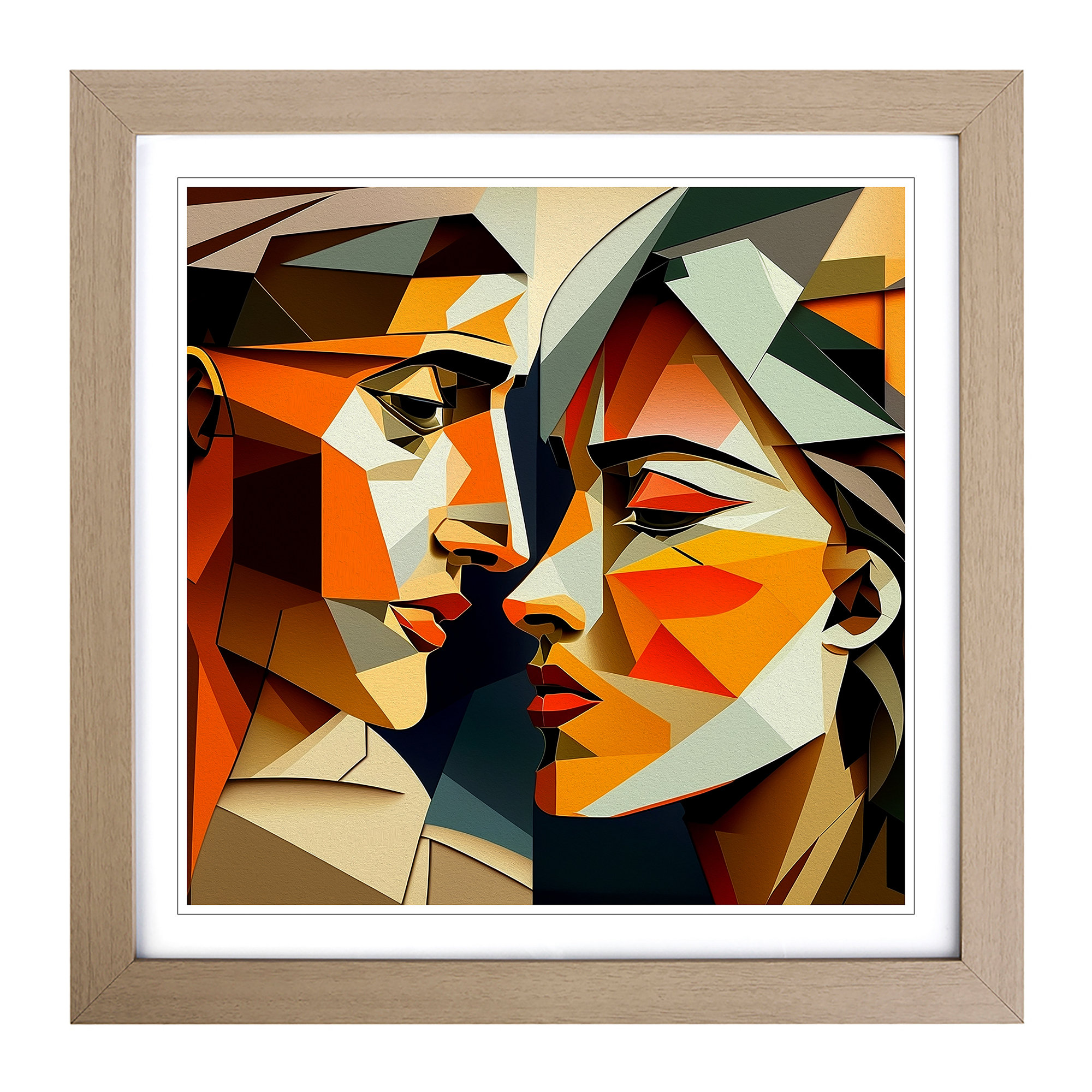 Marlow Home Co. Lovers Cubism - Single Picture Frame Art Prints on Wood ...