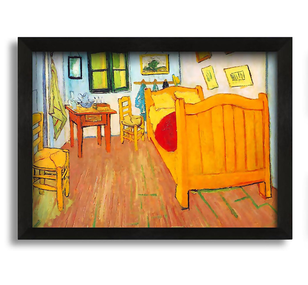 Gerahmtes Leinwandbild The Bedroom In Arles, Saint-Remy von Vincent Van Gogh