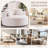 55" Oversized Swivel Accent Chair, Chenille Barrel Chair with Cloud-Soft Round Deep Seat, 360° Rotating Lounge Chair with 3 Throw Pillows for Living Room, Bedroom & Apartment-1472487681