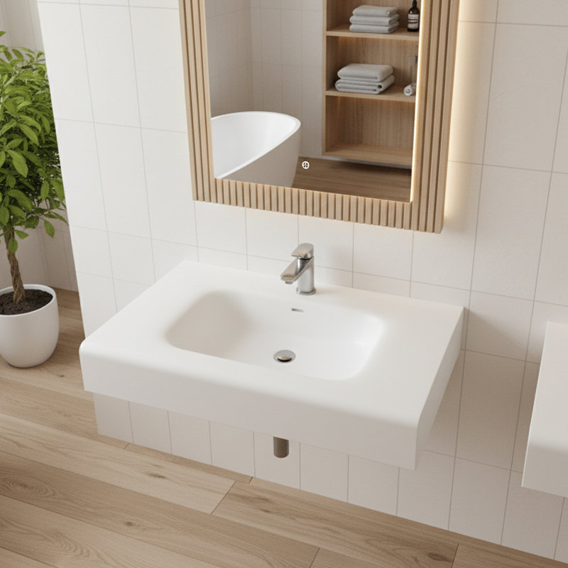 CASAINC Solid Surface Stone Basin Bathroom Sink