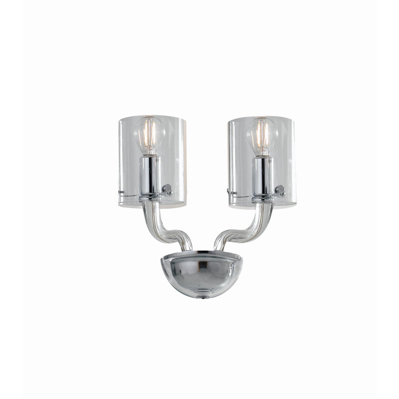Linkwood Glass Candle Wall Light, Transparent