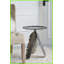 Table basse transitionnelle en aluminium argenté antique pour le salon avec pieds en feuilles, facile à décorer