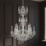 Sonatina 14 Light 35in x 52.5in Chandelier in Heirloom Gold with Clear Heritage Handcut Crystals