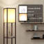 LED Shelf Floor Lamp, Wooden Reading Standing Light with Storage, Living Room Office-124582034