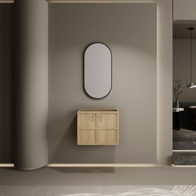 Oak Plywood 24" Bathroom Storage - Stylish And Practical Vanity Option Cabinet Modern Functional Design