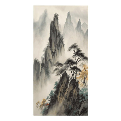 Oversized Microfiber Beach Towels, Soft Luxury Bath Towels Stylish Pool Towel Quick Dry Lightweight Chinese Landscape Painting Travel Towel Sandproof Beach Blanket for Outdoor, 50 x 60 inAnd a complimentary Chinese-style canvas bag is included
