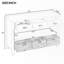 Console rétro avec paniers tissés jacinthe d'eau-821422419