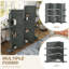 Paravent 5 panneaux en bois de 67 po de hauteur, écran d'intimité avec 3 tablettes de présentation et rangement pliant pour la chambre à coucher ou le bureau personnel-107233621-107233620