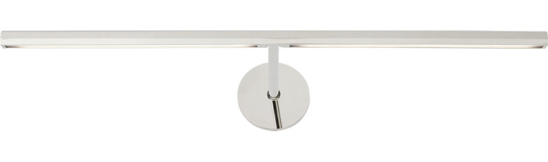 Plural Faceted Picture Light, Polished Nickel, 0.7" H x 18" W x 8.9" D, 13.5