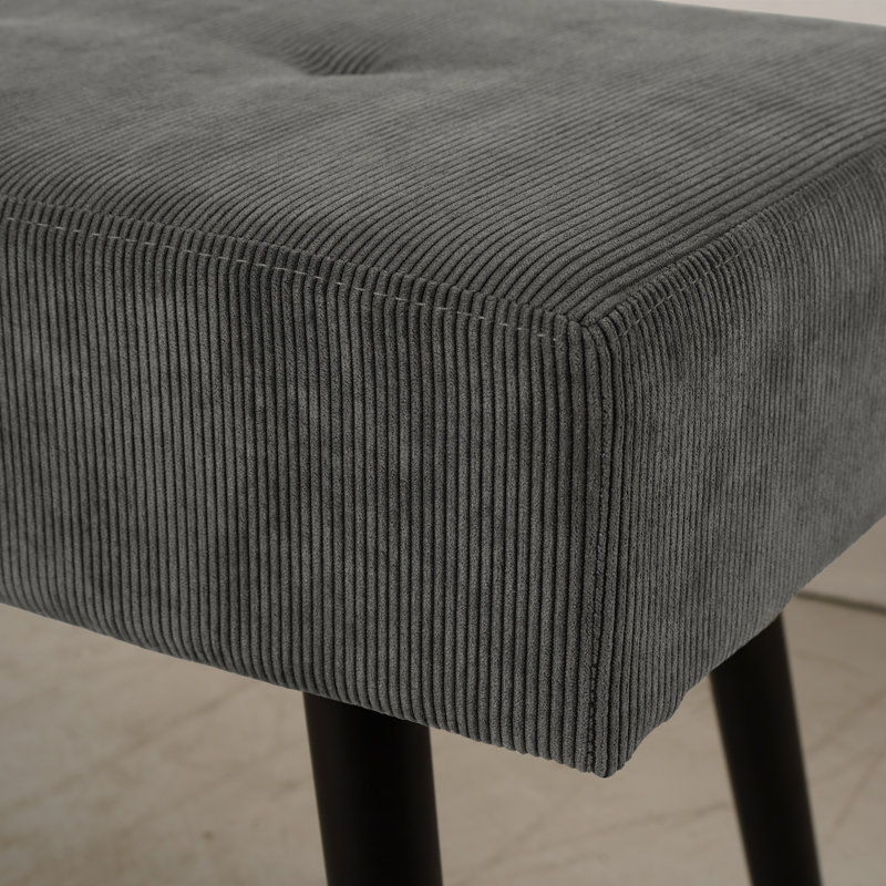 Upholstered Bench, Gray