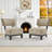 2-Pieces Subtle Abstract Textured Fabric Accent Chair-123044705