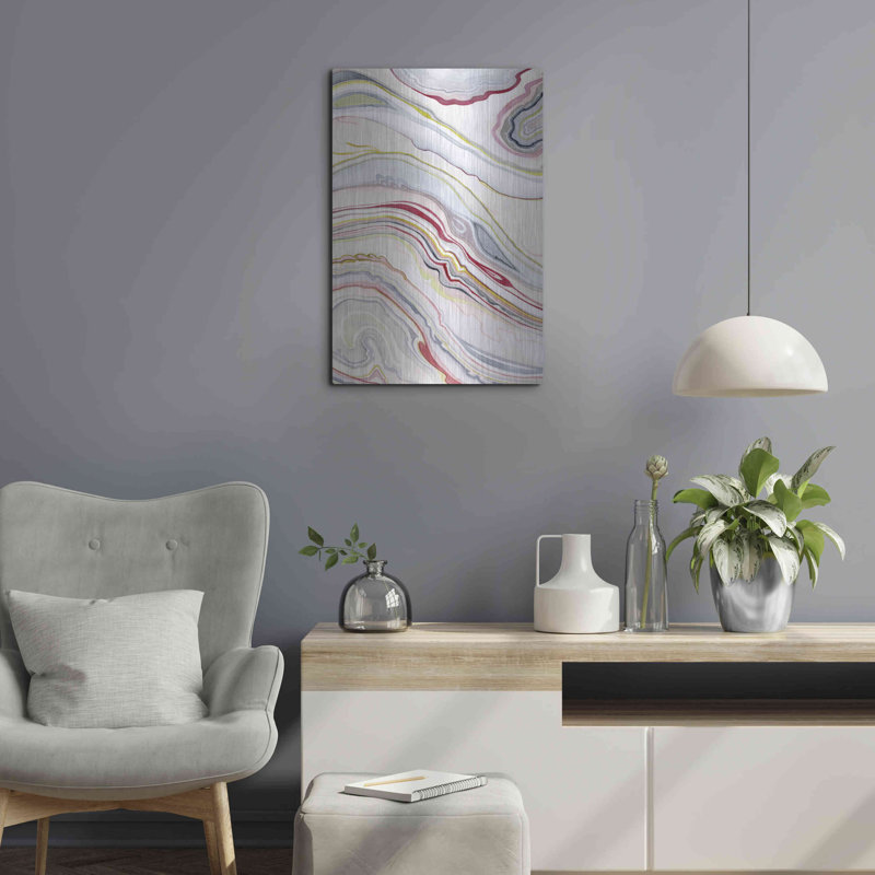 «Orercolor Ellis II» par Grace Popp, art mural en métal Orren Ellis, H 24 po x l 16 po