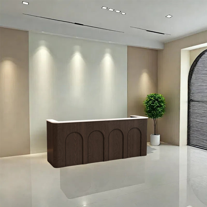Vintage Style Front Desk, Checkout Counter & Computer Desk – Timeless Elegance and Practical Design for Offices, Retail Stores, and Commercial Spaces