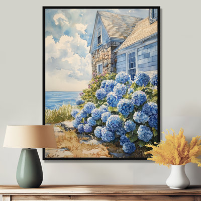 Ayanguans d'hortensias au bord de la mer - hydrangées, art mural