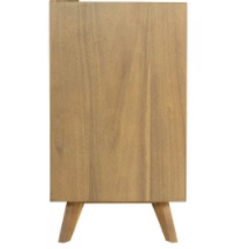 Commode Cid Allie, 53 po, 6 tiroirs, acacia massif, noyer