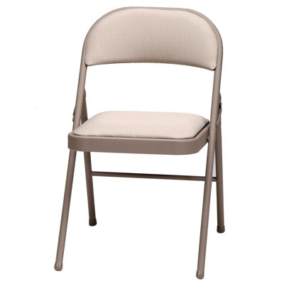 Hershel Sudden Comfort Deluxe Portable Metal Fabric Padded Folding Chair for Home, Outdoor, and Office
