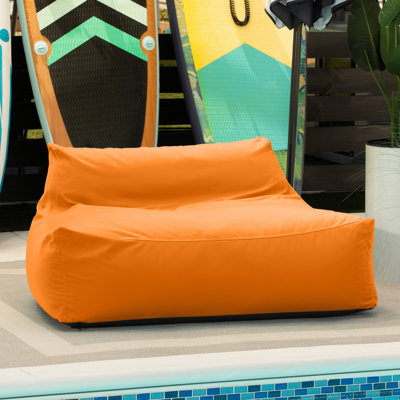 Lavista Outdoor Bean Bag Loveseat Modern Patio Sofa