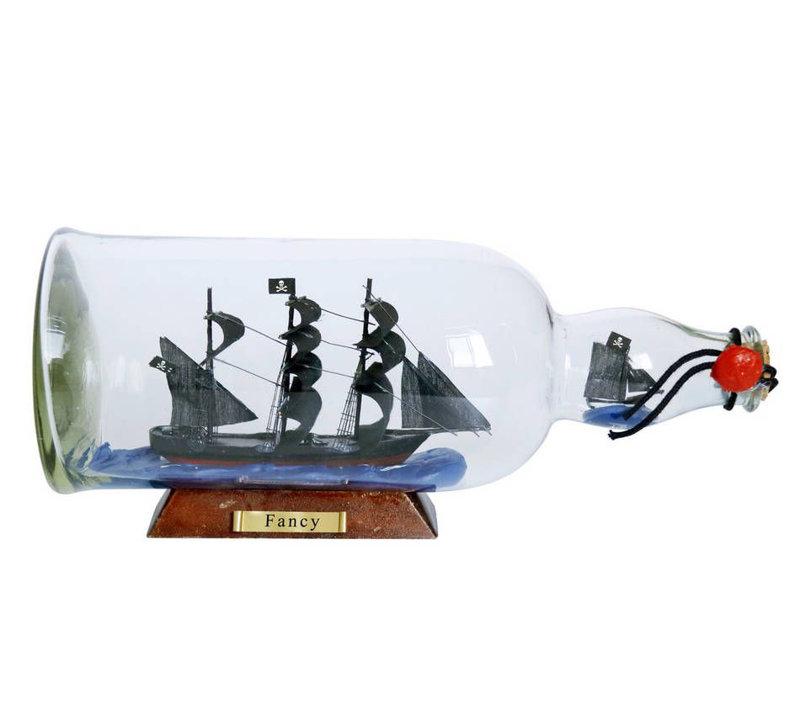Bouteille en verre à bateau fantaisie Muncy