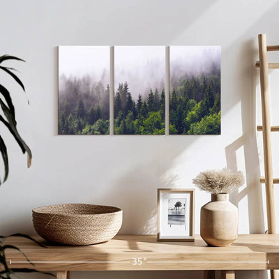 " Misty Pine Forest " 3 - Pieces