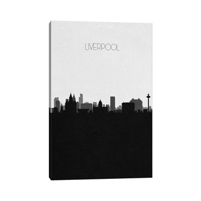 Liverpool, United Kingdom City Skyline by Ayse Deniz Akerman - Wrapped Canvas Print
