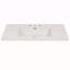 Lavabo en résine 48 po pour meuble-lavabo, lavabo de salle de bain avec 3 trous de robinet, comptoir de meuble-lavabo seulement, blanc éclatant