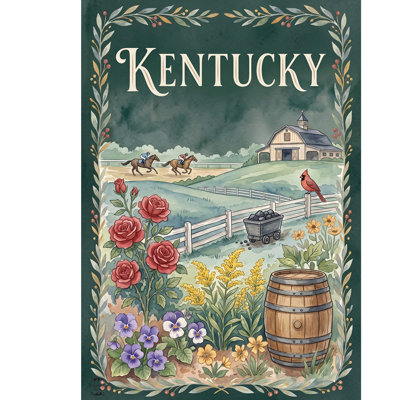 Kentucky State Pride Garden Flag 12x18