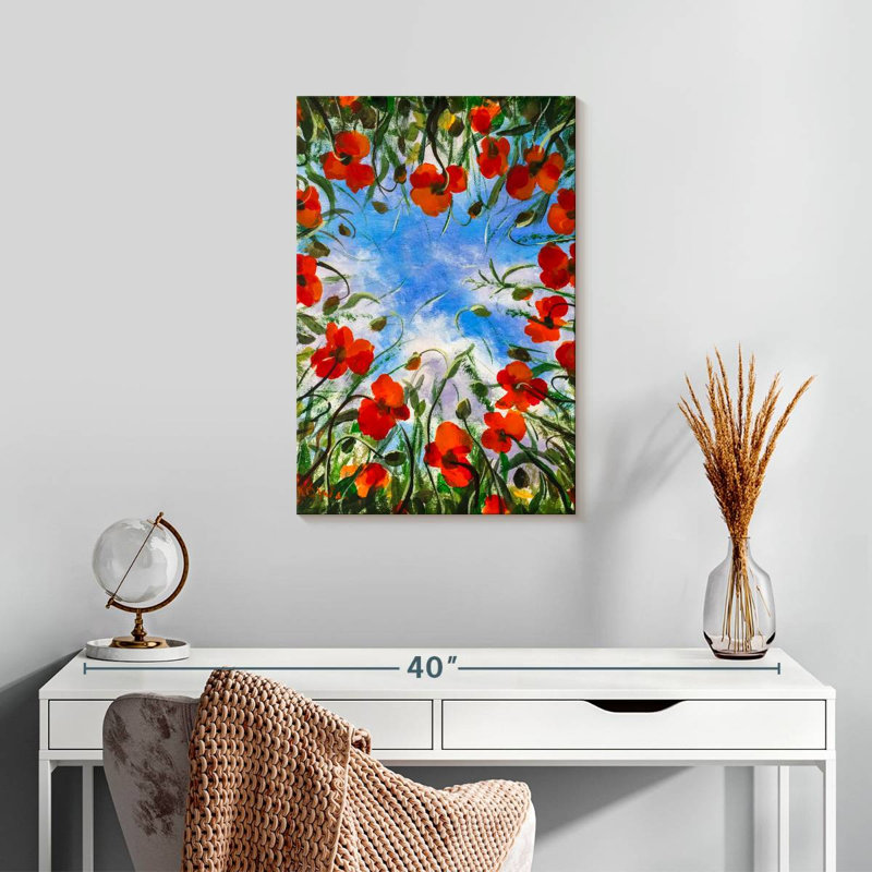 Harnek Springtime Red Poppies, 24" H x 16" W
