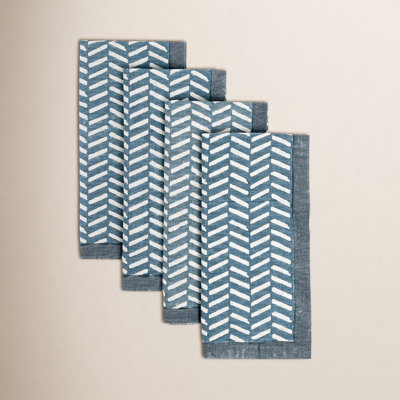 over&back Hand-Blocked Cotton Napkin