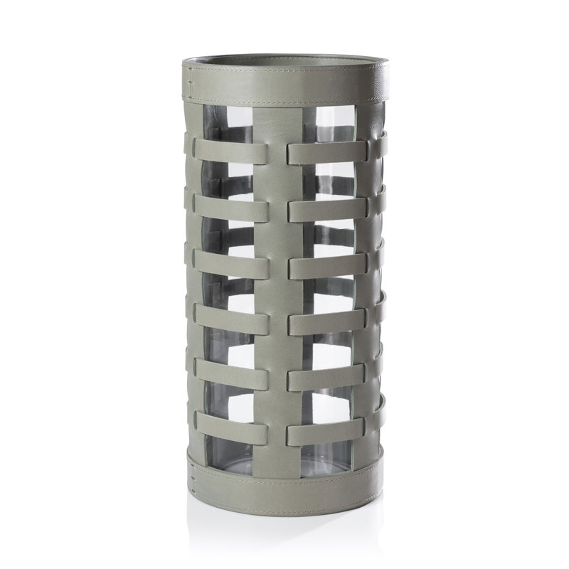 Vase en verre tissé Nappa, Sauge