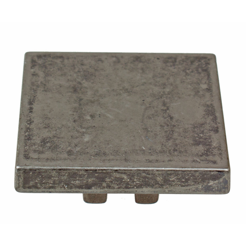 1 1/2" Length Square Knob Multipack, Weathered Nickel