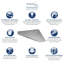 Tablette de douche d’angle en acier inoxydable-47591685